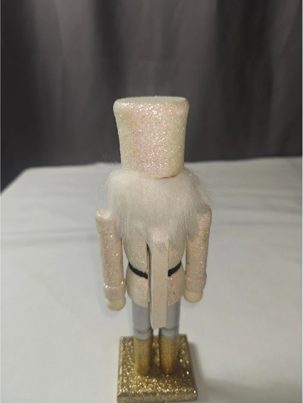 10” Wooden Glitter Gold & Pink & Silver Nutcracker